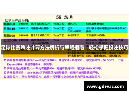 足球比赛赌注计算方法解析与策略指南，轻松掌握投注技巧